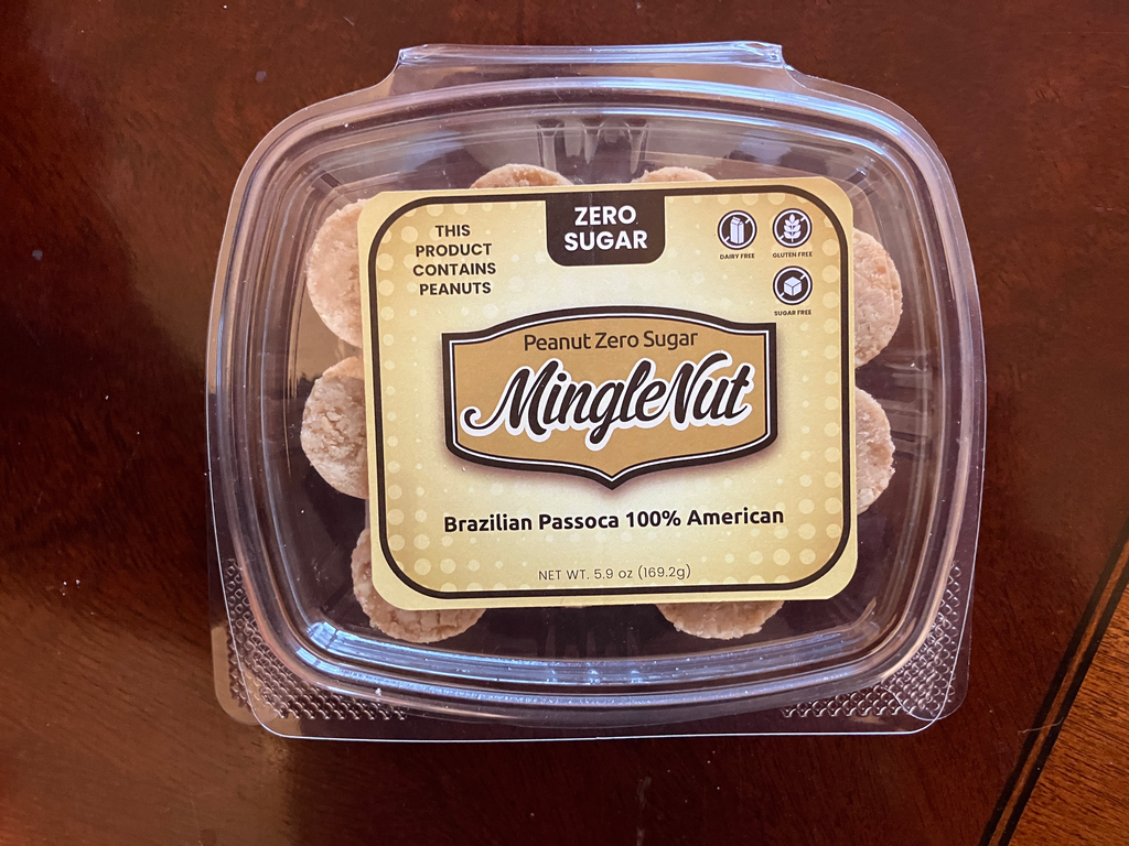 MingleNut Zero Sugar- 1-pack (Paçoca sem açúcar)
